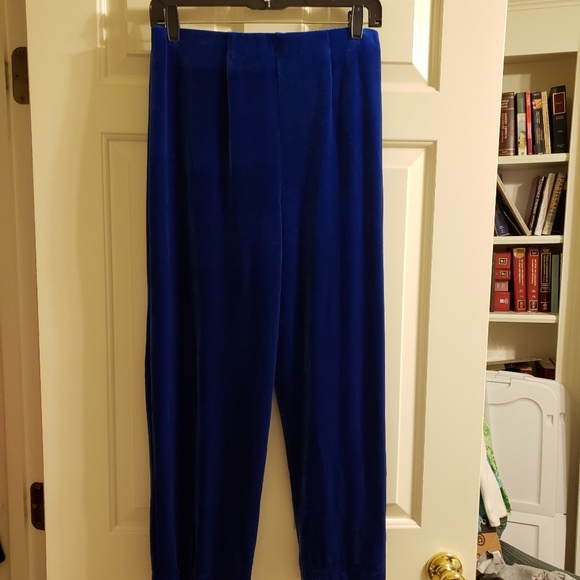 Blue Velvet Pants - Picture 2 of 3
